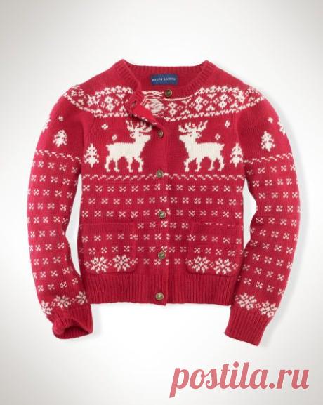 2-6X Свитера для девочек - - оленеводов вязать кардиган RalphLauren.com