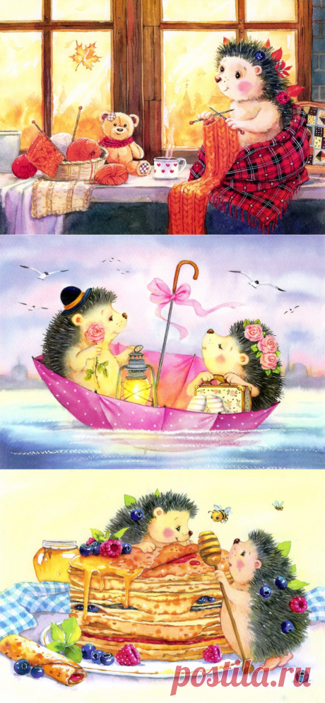 День рожденья ежика... Чистотина Евгения Александровна (Чістотіна Євгенія Олександрівна) — художник-иллюстратор.