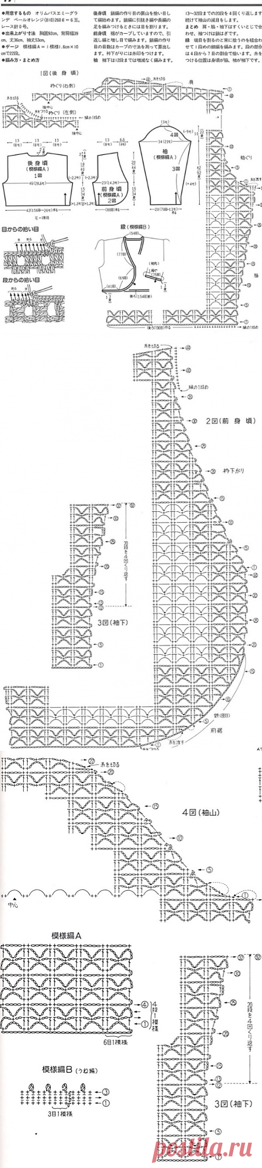 Вязание короткого жакета крючком