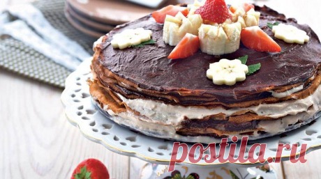 💥МАСЛЕНИЦА!!!ПЕЧЁМ БЛИНЫ!!!💥

Банановый блинчатый торт на Масленицу

Ингредиенты на 4-6 порций:
кефир (или ряженка) – 0,5 л
молоко – 0,5 л
яйцо – 4 шт.
сахар – 1 ч. л.
шоколад – 100 г
соль – 1 щепотка
масло растительное – 1 ст. л.
бананы для украшения
масло для жарки
мука – 200-250 г