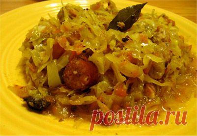 Бигус (тушёная капуста с мясом)