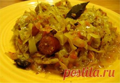 Бигус (тушёная капуста с мясом)