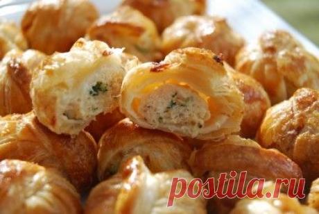 Рыбные шарики в слоеном тесте : Закуски и бутерброды