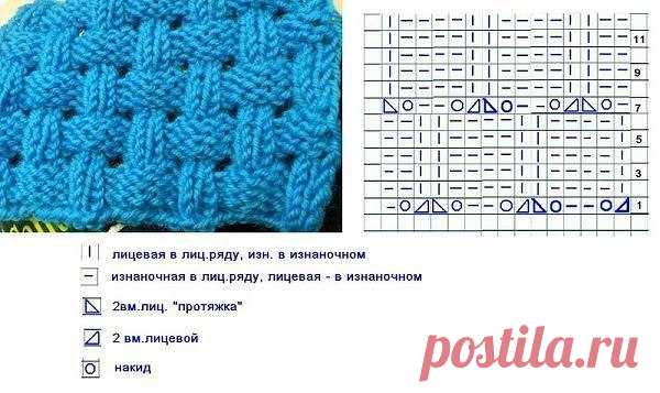 Узор спицами плетенка.
#узор_вязания #спицы