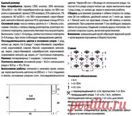 Жакет крючком