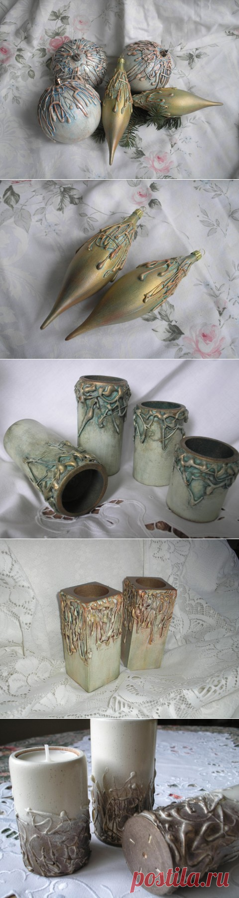 Декор предметов горячим клеем — HandMade