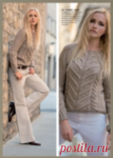 Креативный итальянский джемпер с модными жгутами спицами