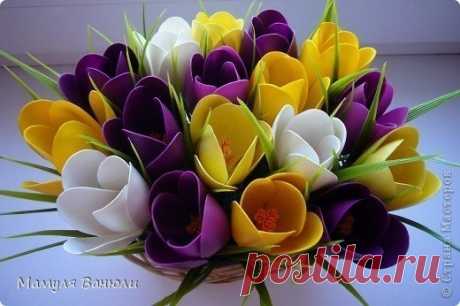 Крокусы из полимерной глины