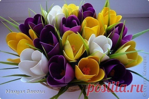 Крокусы из полимерной глины