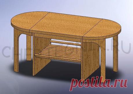 Чертеж стол трансформер журнальный обеденный овальный