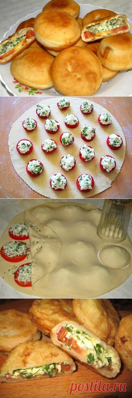 Пирожки бомбочки с помидорами и сыром, рецепт
