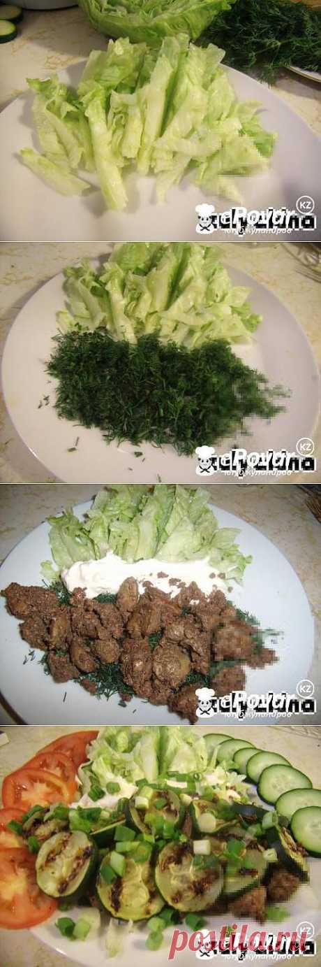 Салат с куриной печенью и цуккини — Рецепт приготовления с фото — Рецепты салатов, Салаты с курицей