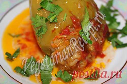 Перец, фаршированный овощами и рисом Перец, фаршированный овощами и рисом - такого вкусного вы еще не пробовали! Пошаговый рецепт с фото.