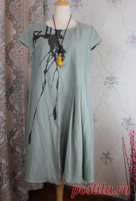 Linen dress loose linen dress womens linen dress short | Etsy