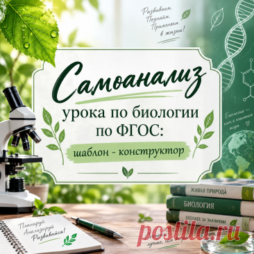 Как написать самоанализ урока по биологии по ФГОС: шаблон-конструктор | PortalBio