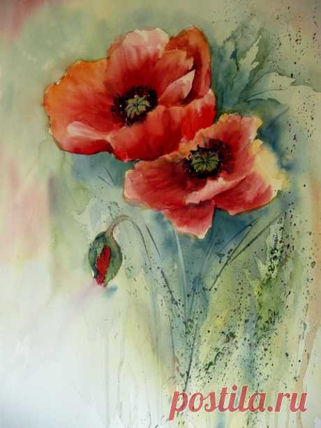 yamaha373 | Художник Rose-Marie Dubreucq. Акварель.