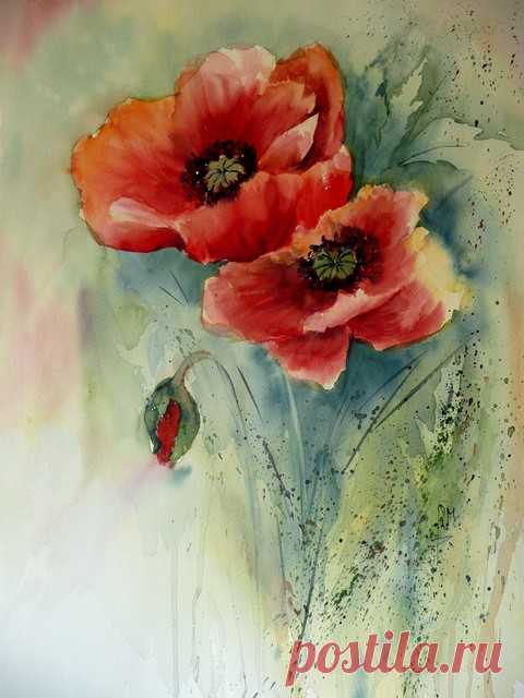 yamaha373 | Художник Rose-Marie Dubreucq. Акварель.