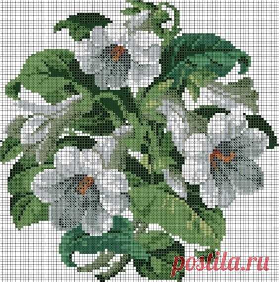 Схемы для вышивки цветов — DIYIdeas
