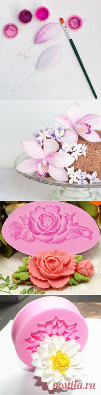 ДЕЛАЕМ ОРХИДЕЮ ИЗ САХАРНОЙ МАСТИКИ, ДЛЯ УКРАШЕНИЯ ТОРТА