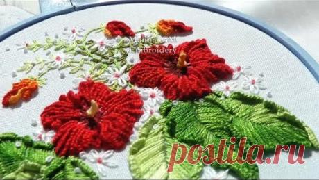 БРАЗИЛЬСКАЯ ВЫШИВКА: КАРКАДЕ /BRAZILIAN EMBROIDERY: HIBISCUS