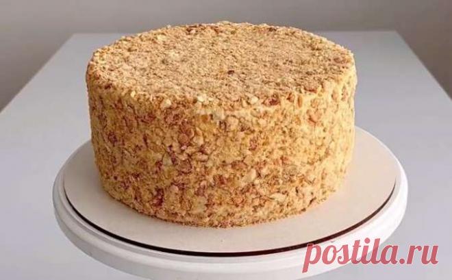 Домашний торт Наполеон с заварным кремом