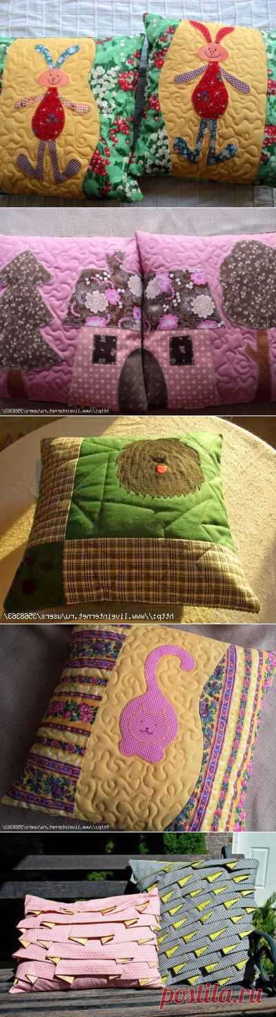 Patchwork подушки, покрывала и одеяла. Patchwork Pillows, bedspreads and blankets ~ HandMadiya.com