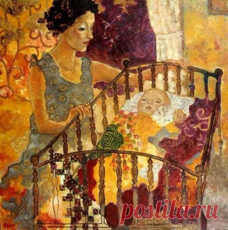 Колыбельная...Китайская художница Xi Pan