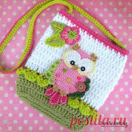 Owl purse crochet pattern - Allcrochetpatterns.net