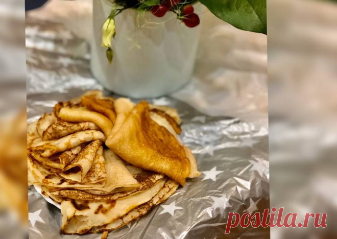 (28) Постные блины на минералке.🥞 - пошаговый рецепт с фото. Автор рецепта Эльза 🏃‍♂️ . - Cookpad