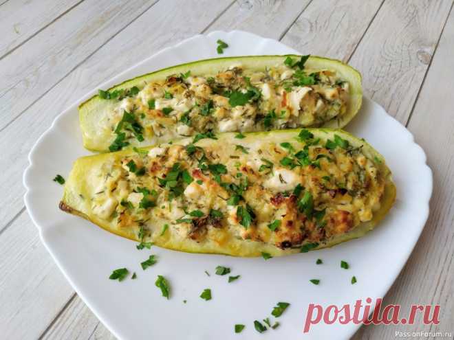 Фаршированные лодочки из кабачков и мяса не надо!