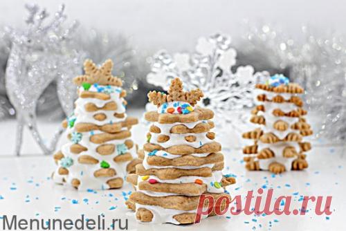 Рецепт новогоднего печенья «Ёлочки» / Меню недели