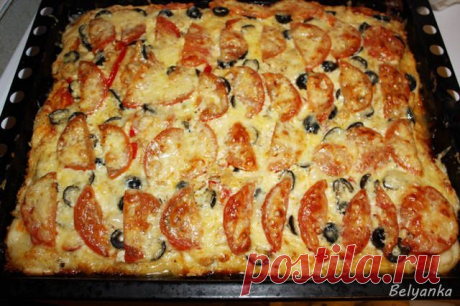 Вкусные и простые рецепты: Пицца на кефире (без дрожжей)
