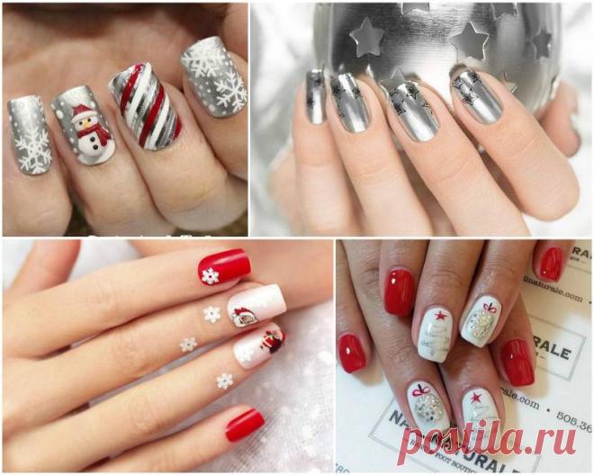 Новогодний дизайн ногтей: 120 фото лучших примеров