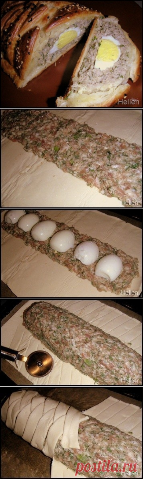 Как приготовить мясной рулет с яйцом.  - рецепт, ингридиенты и фотографии