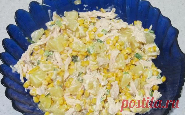 Салаты с курицей, ананасами и сыром. 5 лучших рецептов приготовления