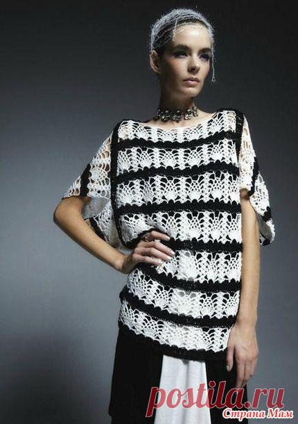 Черно-белая кофта - Вязание - Страна Мам