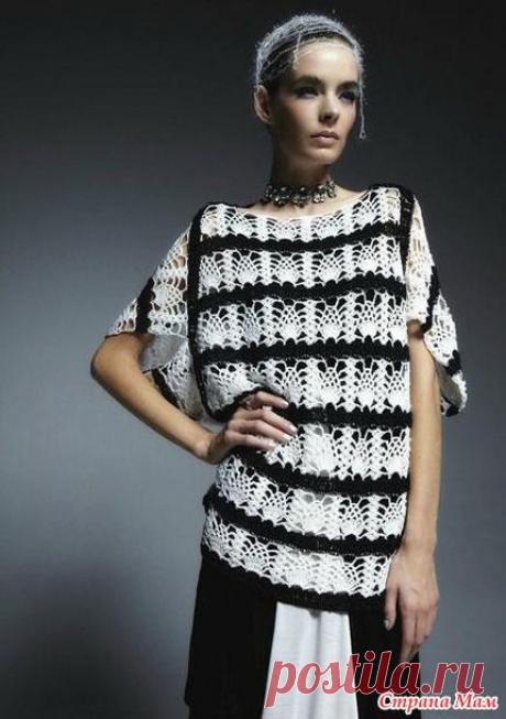 Черно-белая кофта - Вязание - Страна Мам