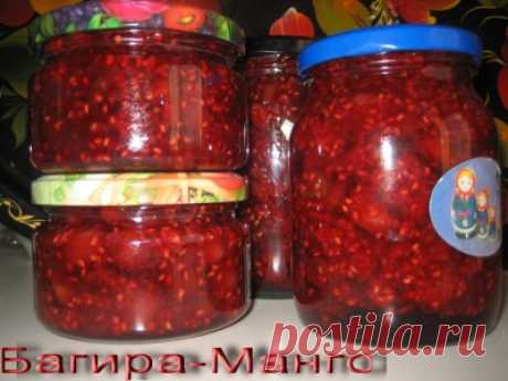Джем из крыжовника и малины (крыжовник и черная смородина)