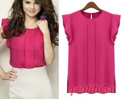 Blusa com acabamento godê na cava – Marlene Mukai