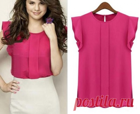 Blusa com acabamento godê na cava – Marlene Mukai