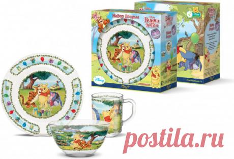 Набор детской посуды «Винни Пух» — Купить за 3 661 тг.