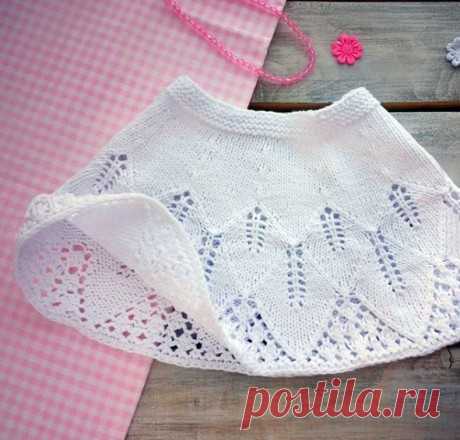 Вязаная юбка для девочки спицами — HandMade