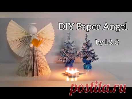 DIY Paper Angel #ChristmasAngel #BookAngel #Angel #White