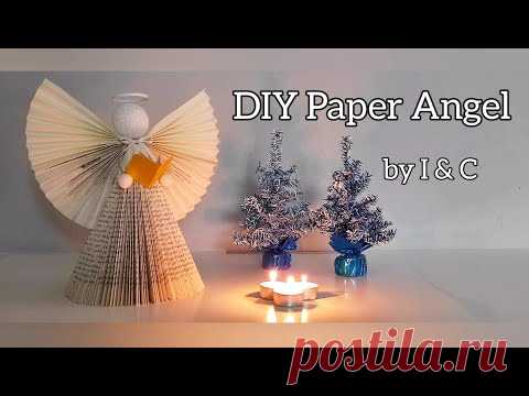 DIY Paper Angel #ChristmasAngel #BookAngel #Angel #White