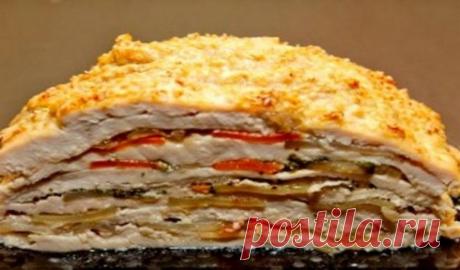 Слоёная курица запеченная в духовке - Простые рецепты Овкусе.ру