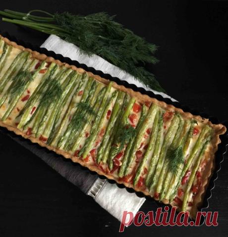 Пирог со спаржей и красным перцем - enmsk