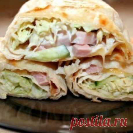 Простой рулет из лаваша «Пятница»