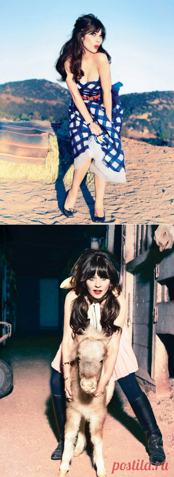 Зои Дешанель (Zooey Deschanel) в фотосессии Эллен фон Унверт (Ellen von Unwerth) для журнала Glamour (февраль 2013)