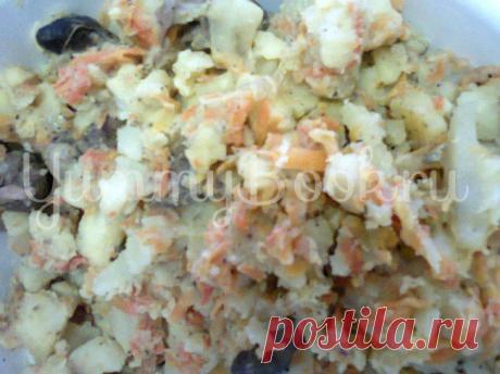 Куриные сердечки с картошкой в мультиварке