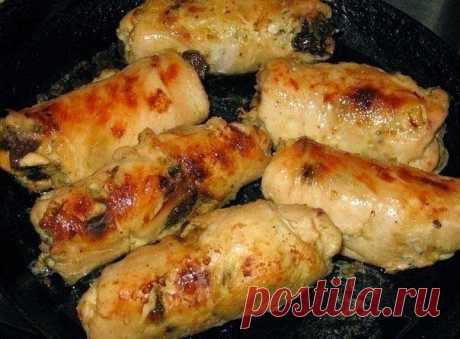 Шустрый повар.: Куриные рулеты с черносливом и печенью